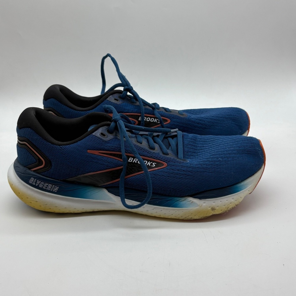 Brooks Glycerin 21 Mens Running Shoes Blue Black Orange  Size 12